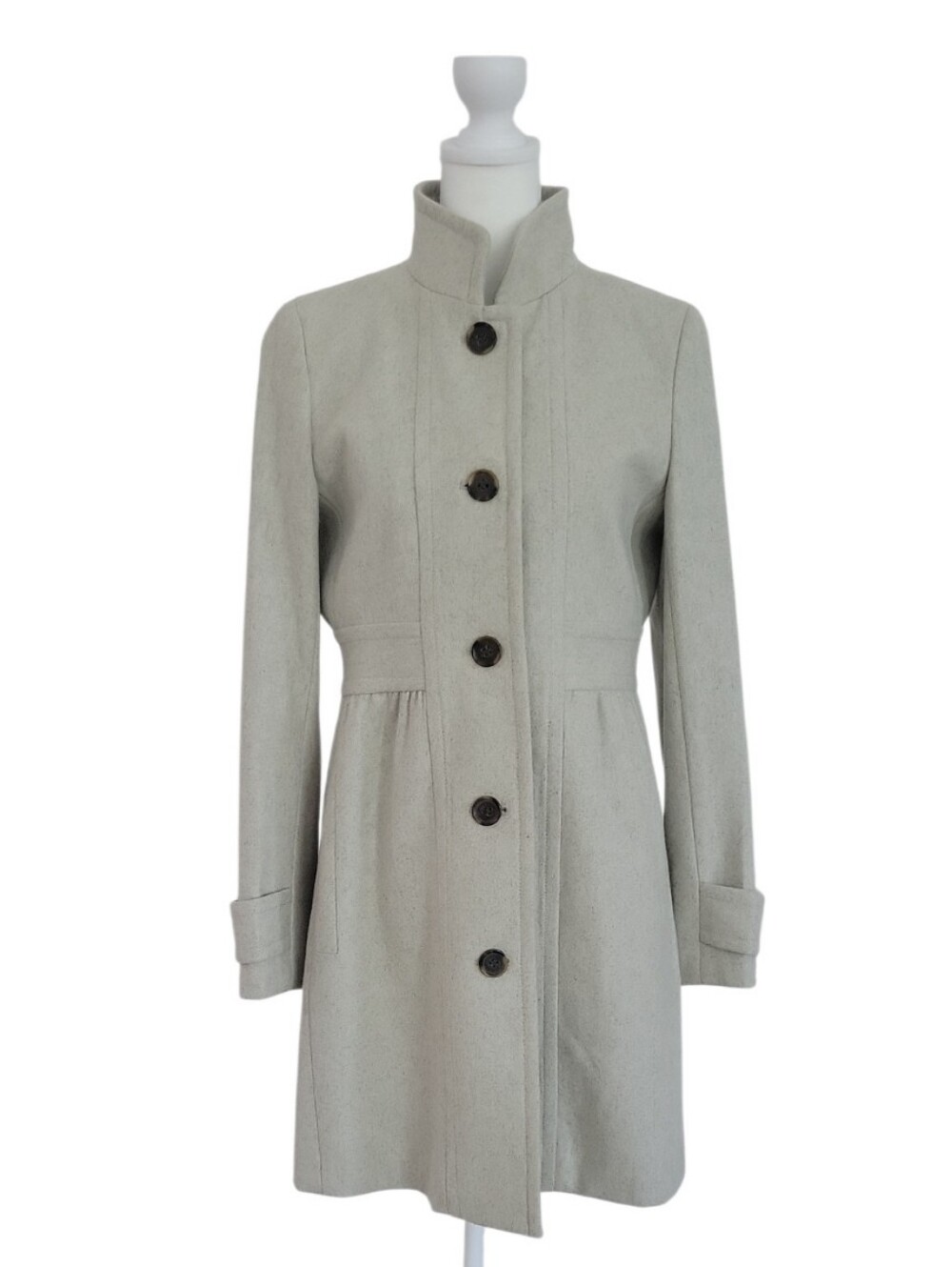 J. Crew Factory Skirted Dress Coat Heather Cloud Size 6